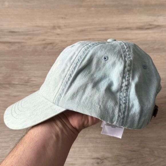Polo Ralph Lauren Cotton Chino Very Light Denim Ball Cap Hat OSFM - Authentic - Picture 6 of 11